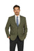 Men’s Classic Olive 2 Button Blazer Suit Jacket