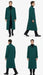 Men’s Full-Length Green Overcoat