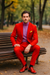 Men’s Hot Red 2-Piece Suit
