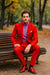 Men’s Hot Red 2-Piece Suit