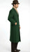 Men’s Hunter Green Full-Length Wool Overcoat
