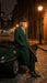 Men’s Hunter Green Full-Length Wool Overcoat 