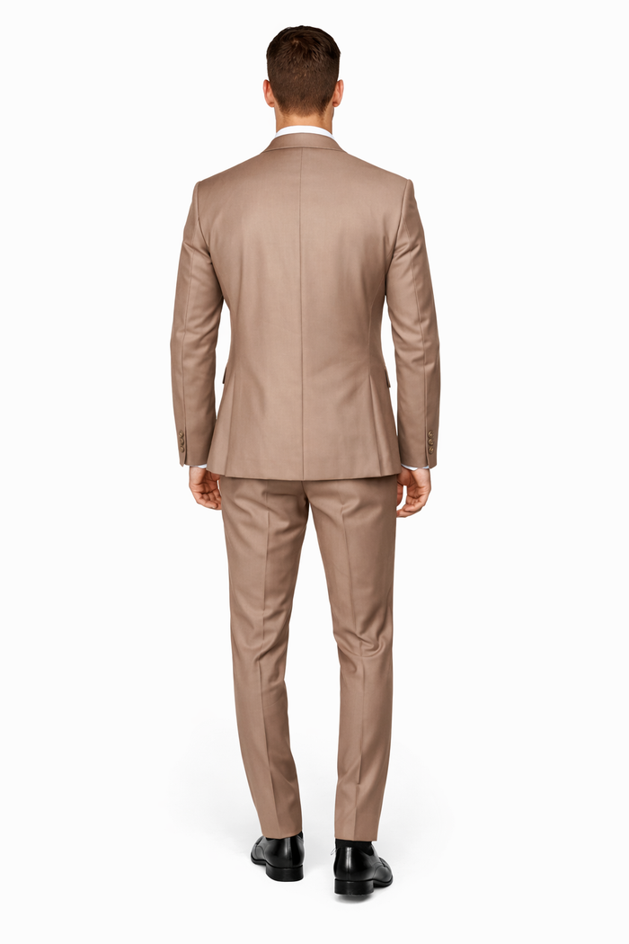 Men’s Modern Formal Suit – Rossi Man Max Slim Fit 3-Piece in Solid Mocha | RM1172
