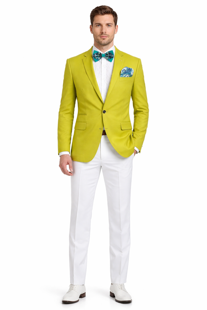 Men's Neon Green Blazer - Light Green Sport Coat