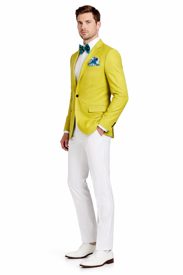 Men's Neon Green Blazer - Light Green Sport Coat