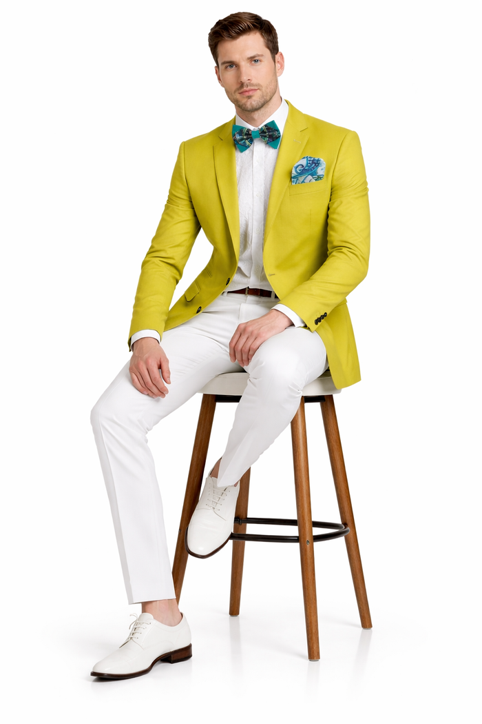 Men's Neon Green Blazer - Light Green Sport Coat