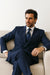 Men's Poplin Suit - Navy Blue