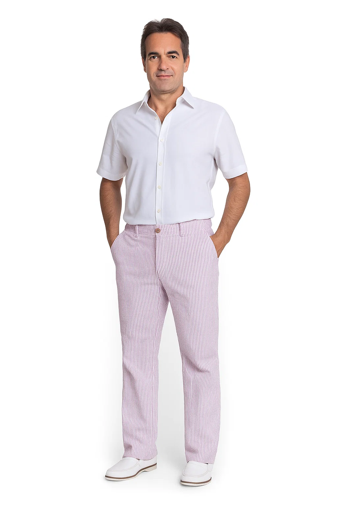 Men's Purple Lavender Seersucker pants