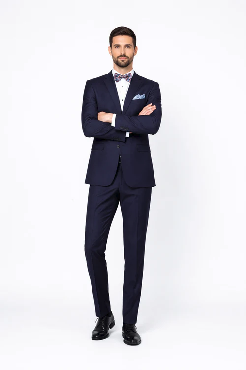 Men’s Slim Fit 100% Wool Suit by Rossiman Rossi | Peak Lapel Jacket & Plum Tapered Pants – Italian Tailored Luxury 3-Piece Suit