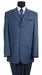 Men’s Saphire Steel Blue 3-Button Suit
