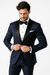 Men’s Satin Shawl Lapel Dark navy tuxedo suit
