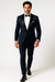 Men’s Satin Shawl Lapel Dark navy tuxedo suit