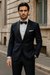 Men’s Satin Shawl Lapel Dark navy tuxedo suit