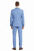 Men’s Smoke Blue Pinstripe 3-Piece Suit – Two Button Vintage Style with Wide Notch Lapel & Vest