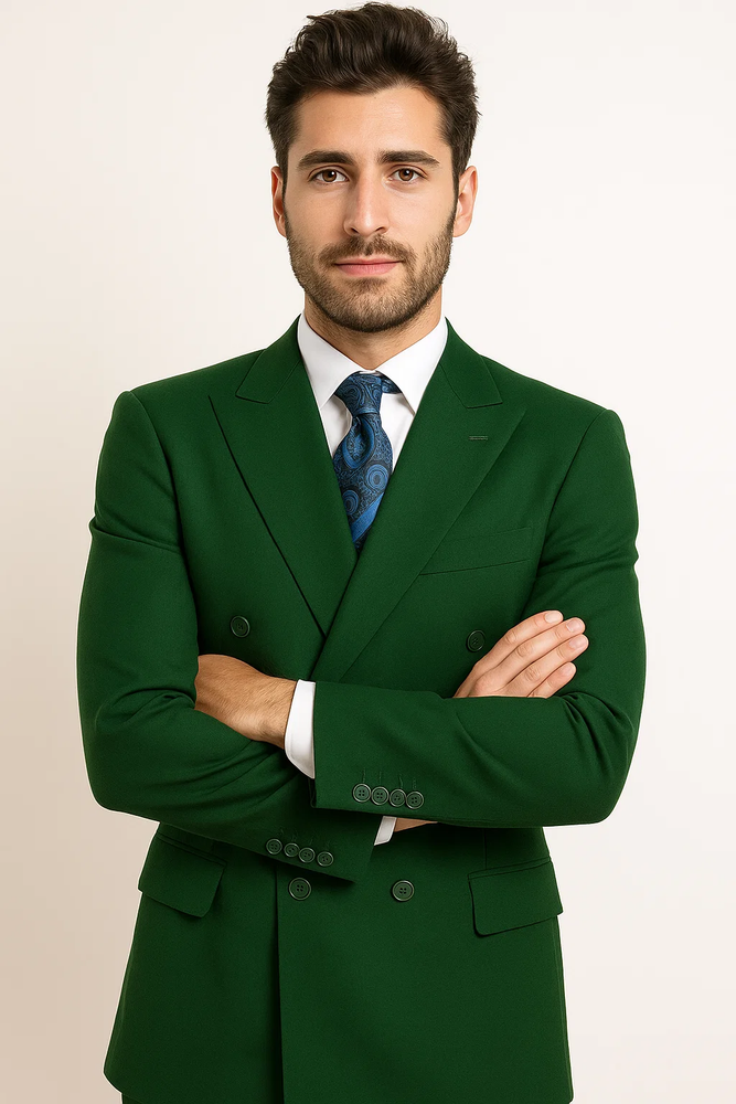 Men's Suit - Olive Green