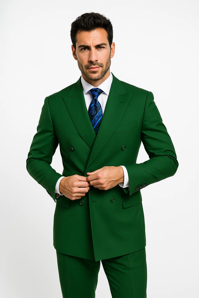 Men's Suit - Olive Green