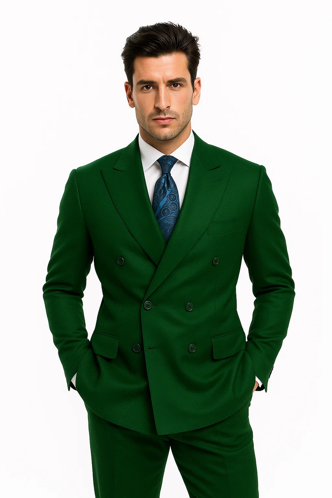 Men's Suit - Olive Green