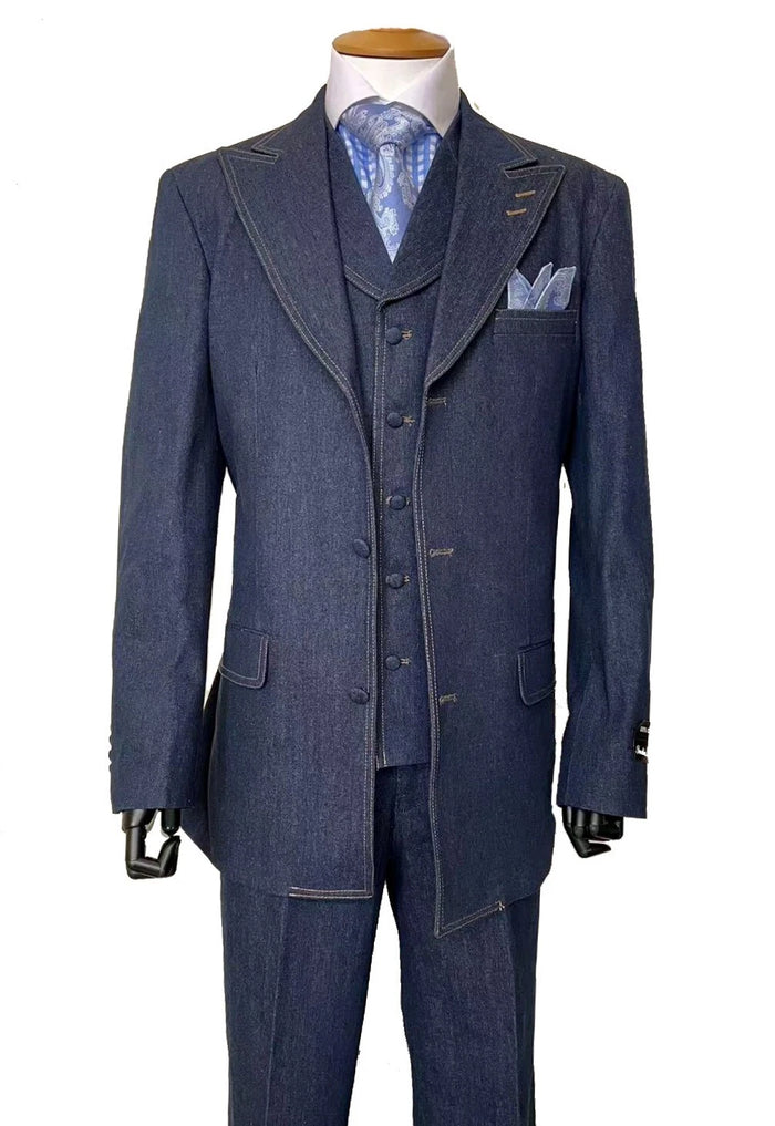 Men's Tailored Denim Suit 