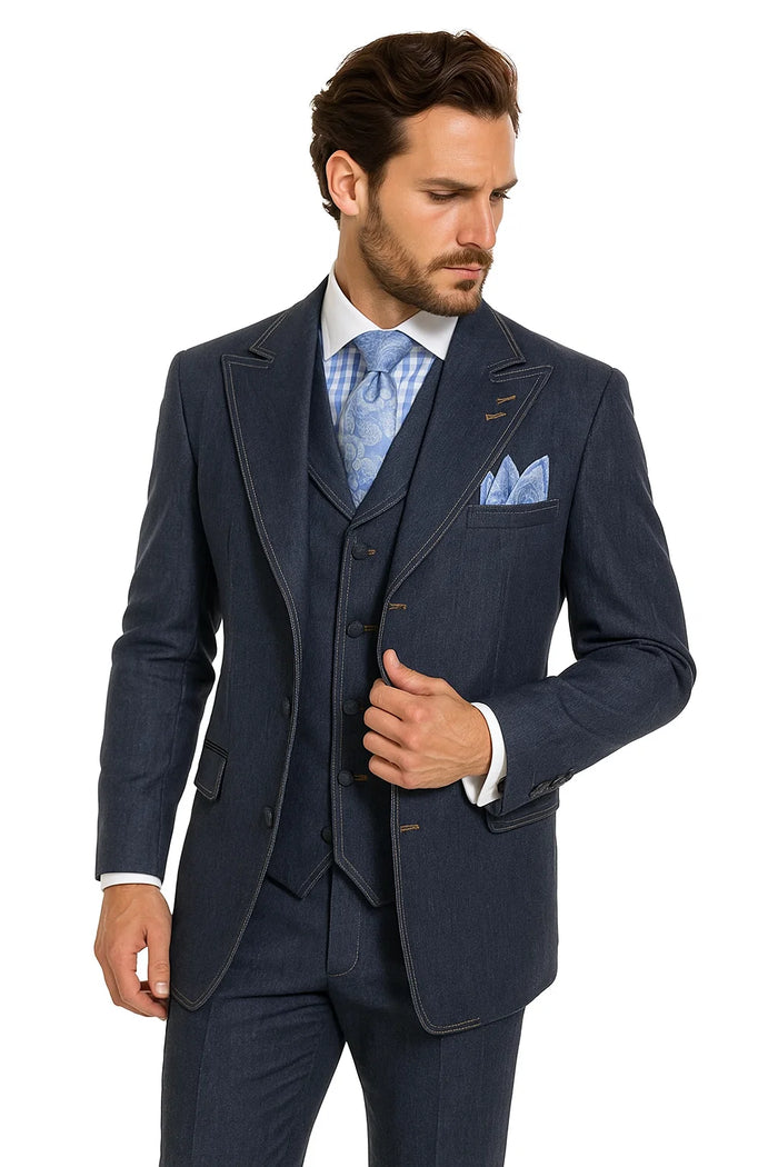 Men's Tailored Denim Suit 