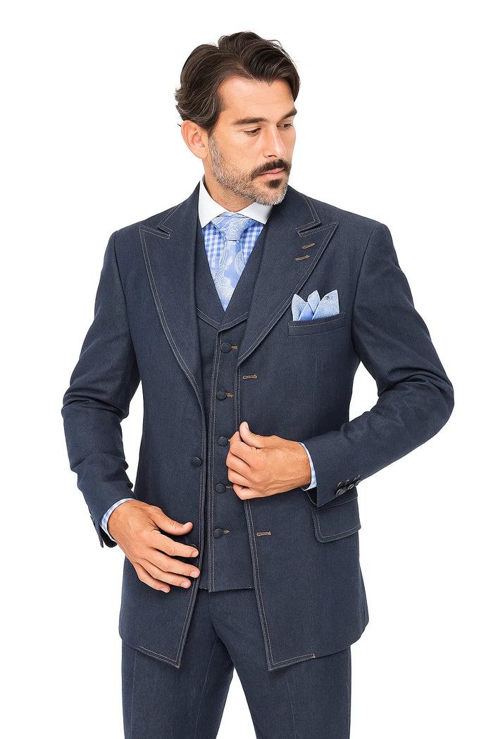 Men's Tailored Denim Suit 