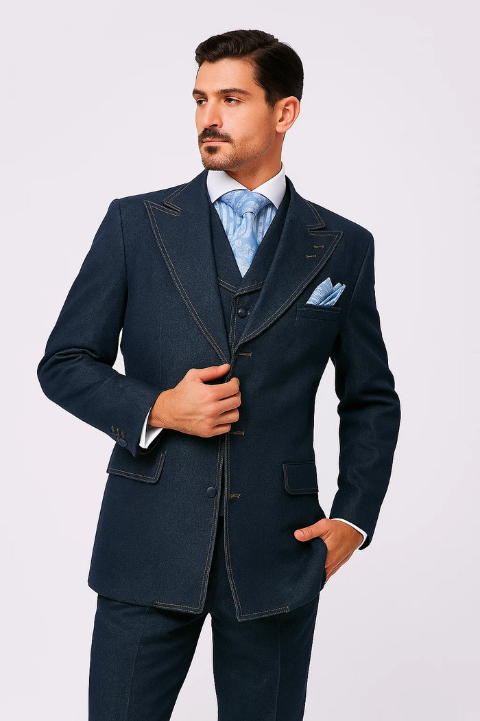 Men's Tailored Denim Suit 