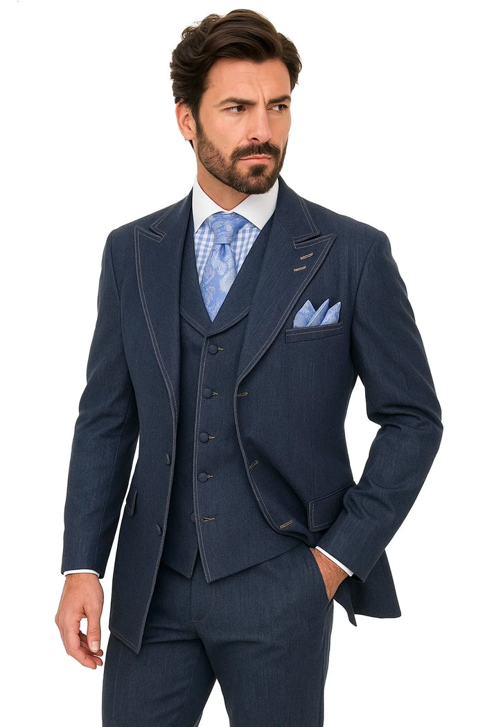 Men's Tailored Denim Suit 