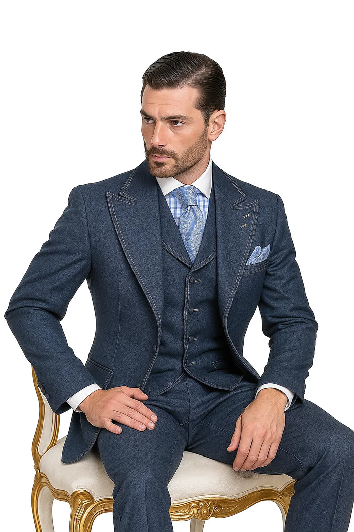 Men's Tailored Denim Suit 