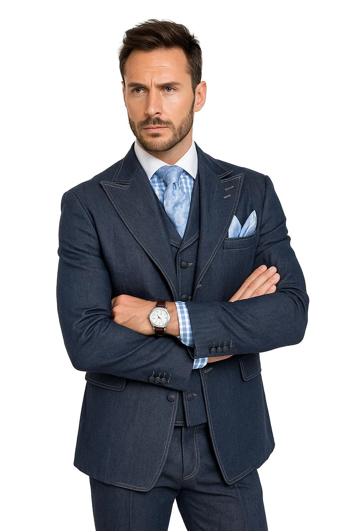 Men's Tailored Denim Suit 