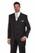 Men’s Vintage Vested Gangster Pinstripe Suit – Black & White 3-Piece Classic Fit