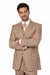 Men’s Vintage Vested Gangster Pinstripe Suit in Tan – 3 Piece Suit