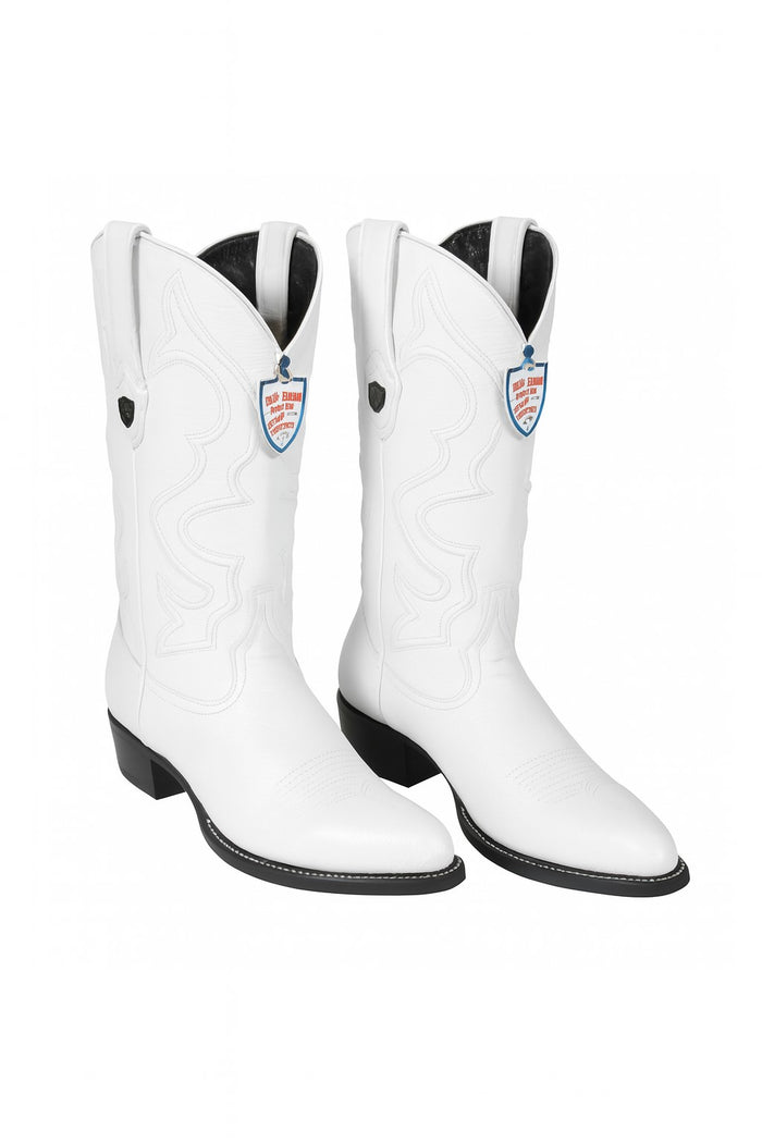 Men’s White Western Cowboy Boots - Genuine Leather - Handcrafted Rodeo Style