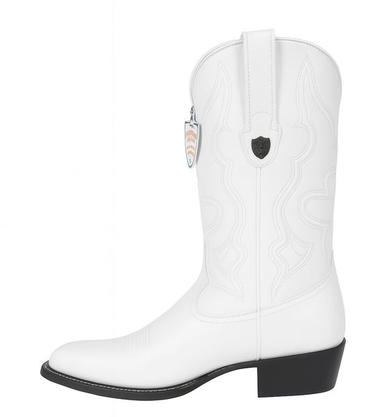 Men’s White Western Cowboy Boots - Genuine Leather - Handcrafted Rodeo Style