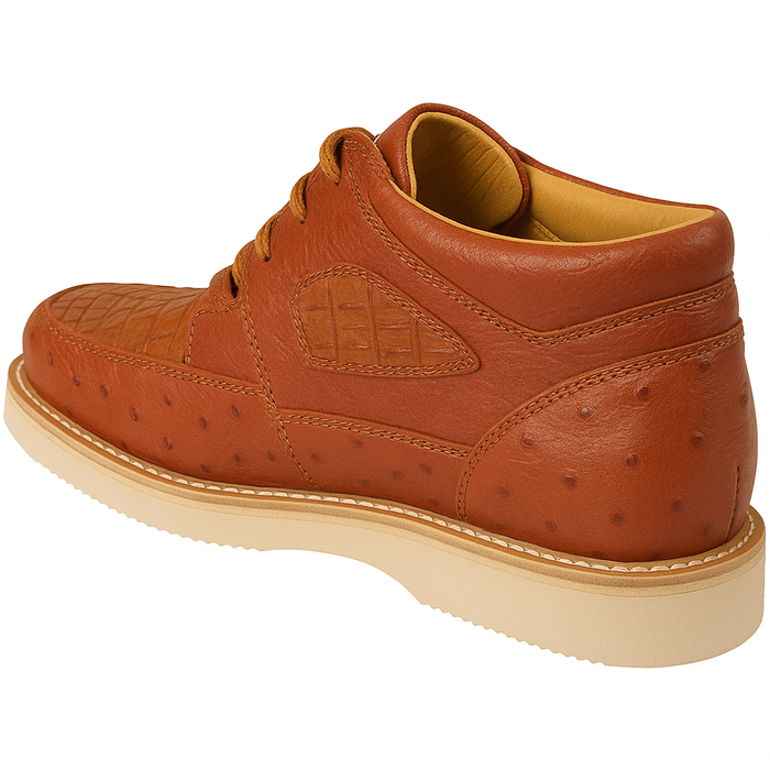 Men's Wild West Boots Caiman and Ostrich Skin Shoe 2ZA050203