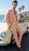 Men’s peach suit, 3 piece suit for men
