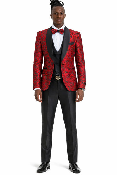 Red tuxedo vest