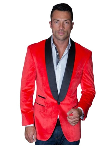 Royal ~ Black Mens Big and Tall Velvet Blazer - Velvet Sport Coat main image 1