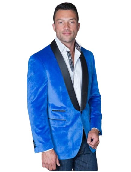Velvet Blazer - Mens Velvet Jacket Sport Coat Jacket Men's Royal Shawl Collar
