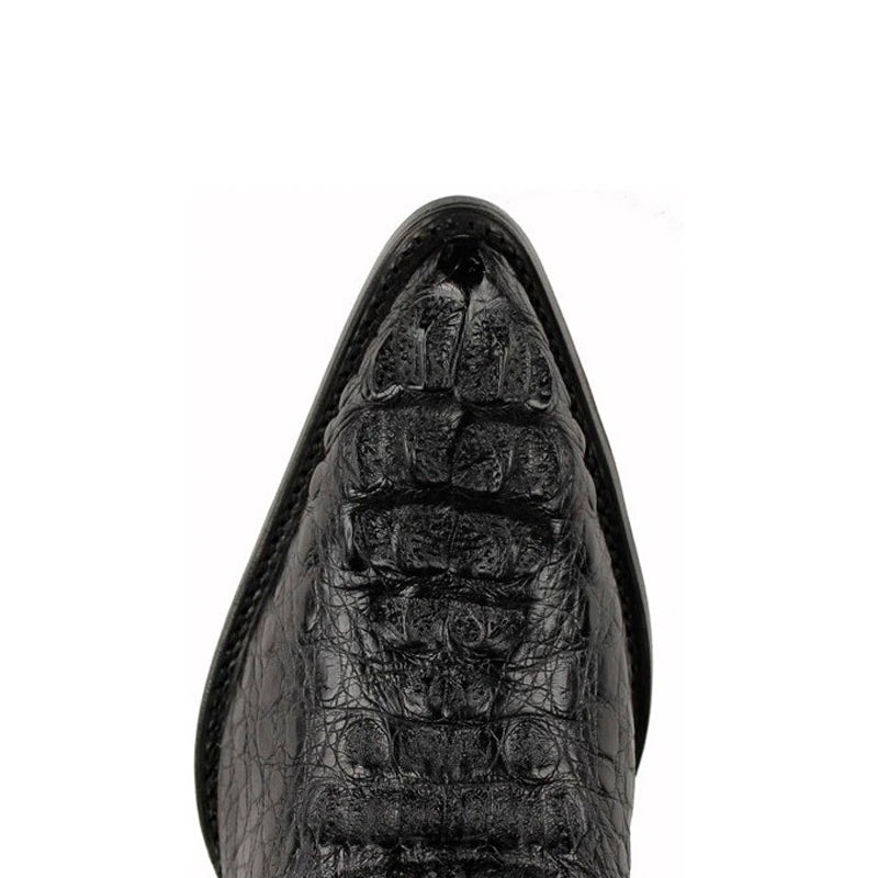 Mens King Exotic Caiman Hornback Cowboy Boots Black (4980205)
