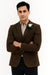 Mens Blazer Tweed Blazer Herringbone Blazer - Z-Dark Brown