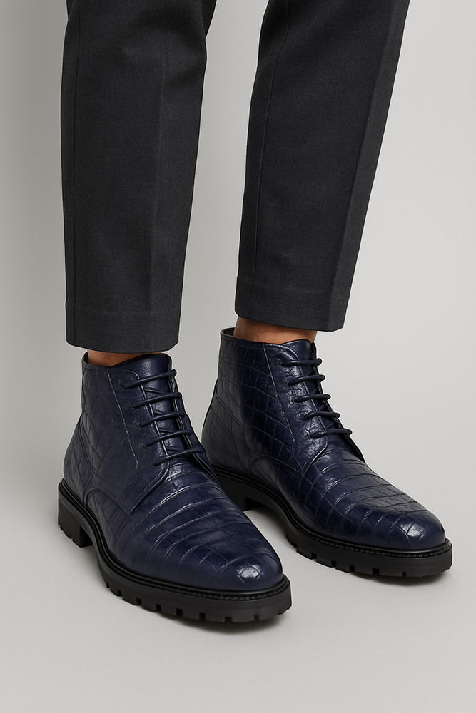 mens-navy-dress-boots-exotic-leather