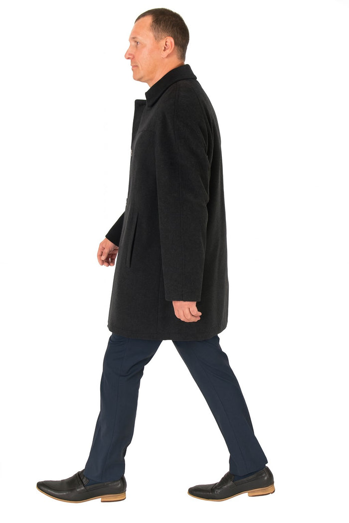 Mens Dress Carcoat Black Overcoat - Mens Car Coat