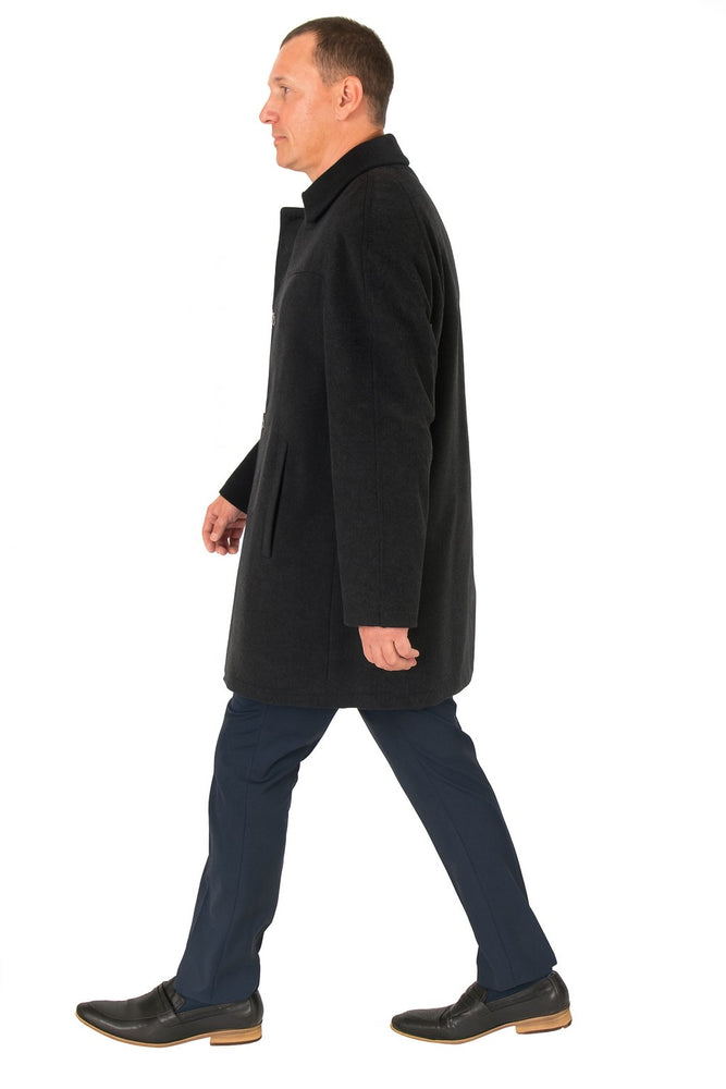 Mens Dress Carcoat Black Overcoat - Mens Car Coat