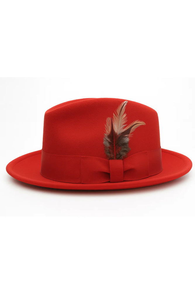 Mens Dress Hat Mens Red Fedora Hat