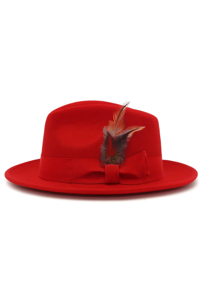 Mens Dress Hat Mens Red Fedora Hat