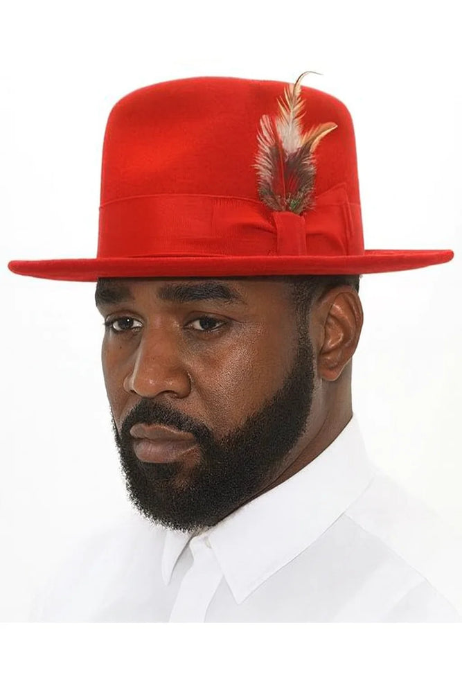 Mens Dress Hat Mens Red Fedora Hat