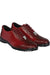 Mens Los Altos Genuine Ostrich Leg Patch Design Burgundy Sneaker