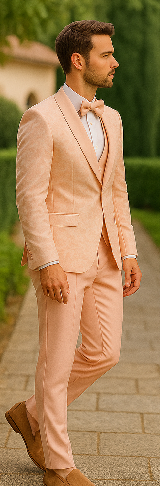 Mens Suit Rose Gold