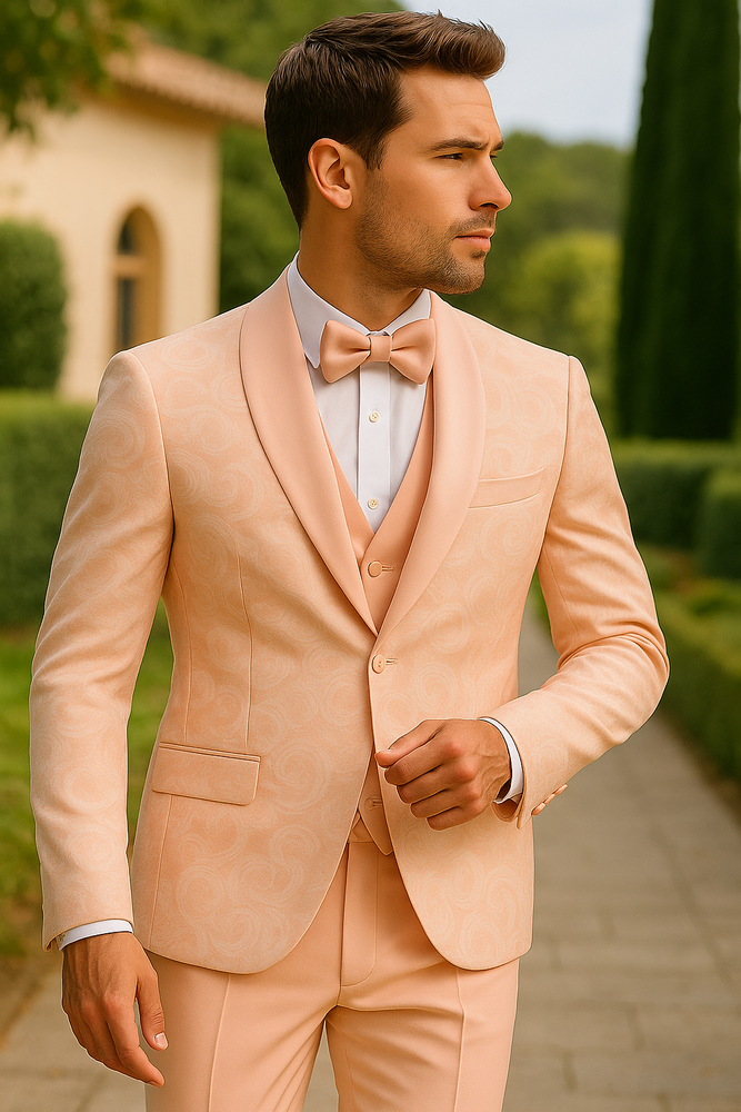 Mens Suit Rose Gold