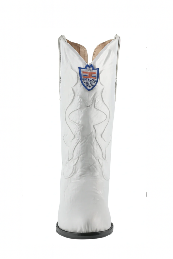 Mens White Cowboy Boot - White