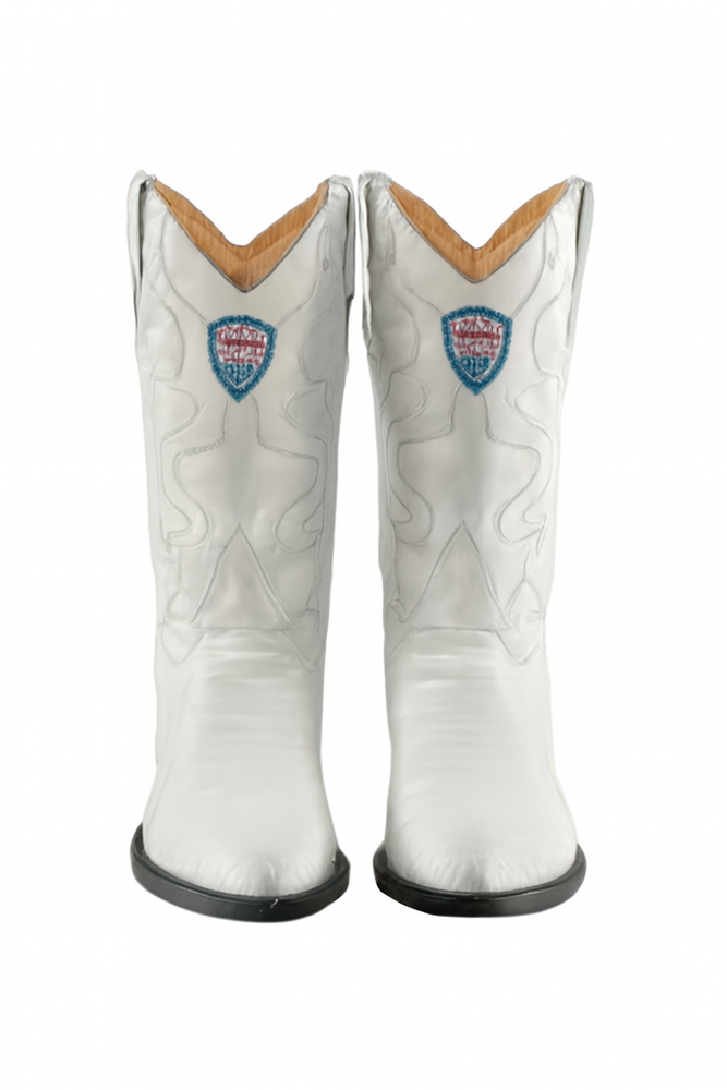 Mens White Cowboy Boot - White